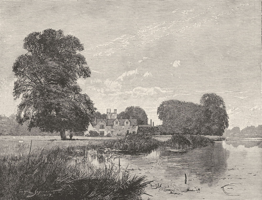 BERKSHIRE. Bisham Abbey 1901 old antique vintage print picture